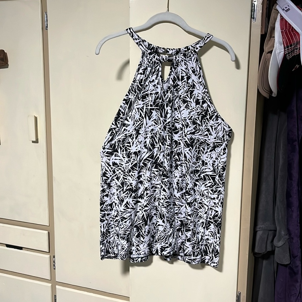 Lane Bryant Black Print Shirt